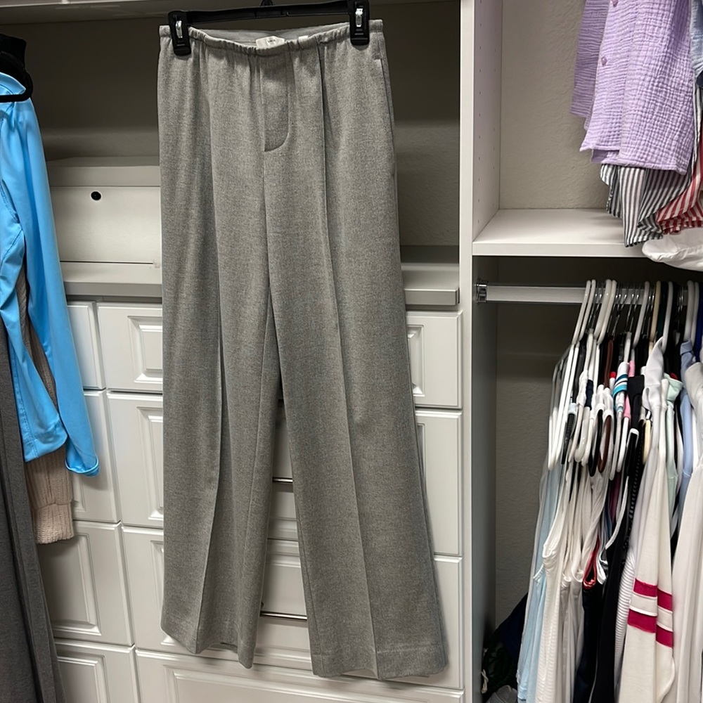 Light gray fine wool womens trouser by Vince